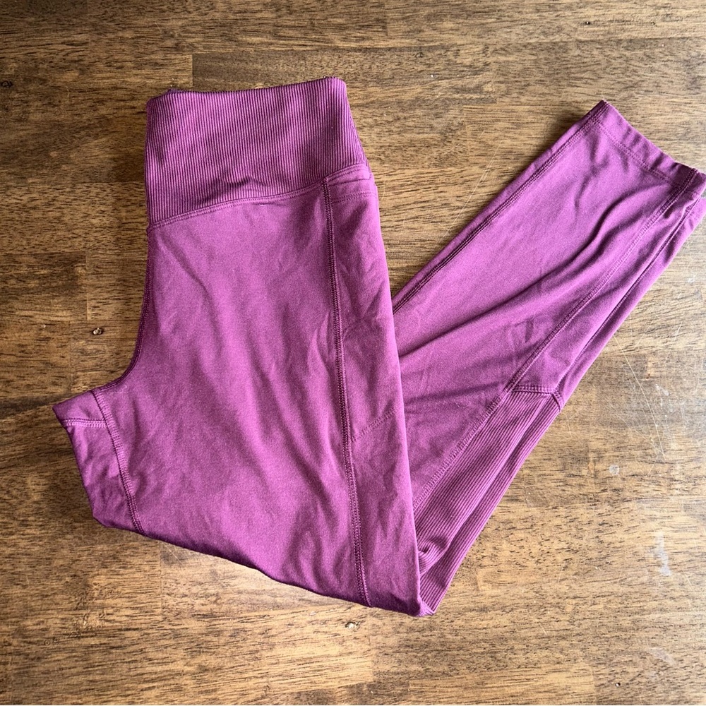 Burgundy PINK cozy leggings medium